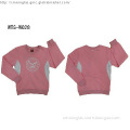 pink&grey o-neck french terry girl hoody sweatshirt